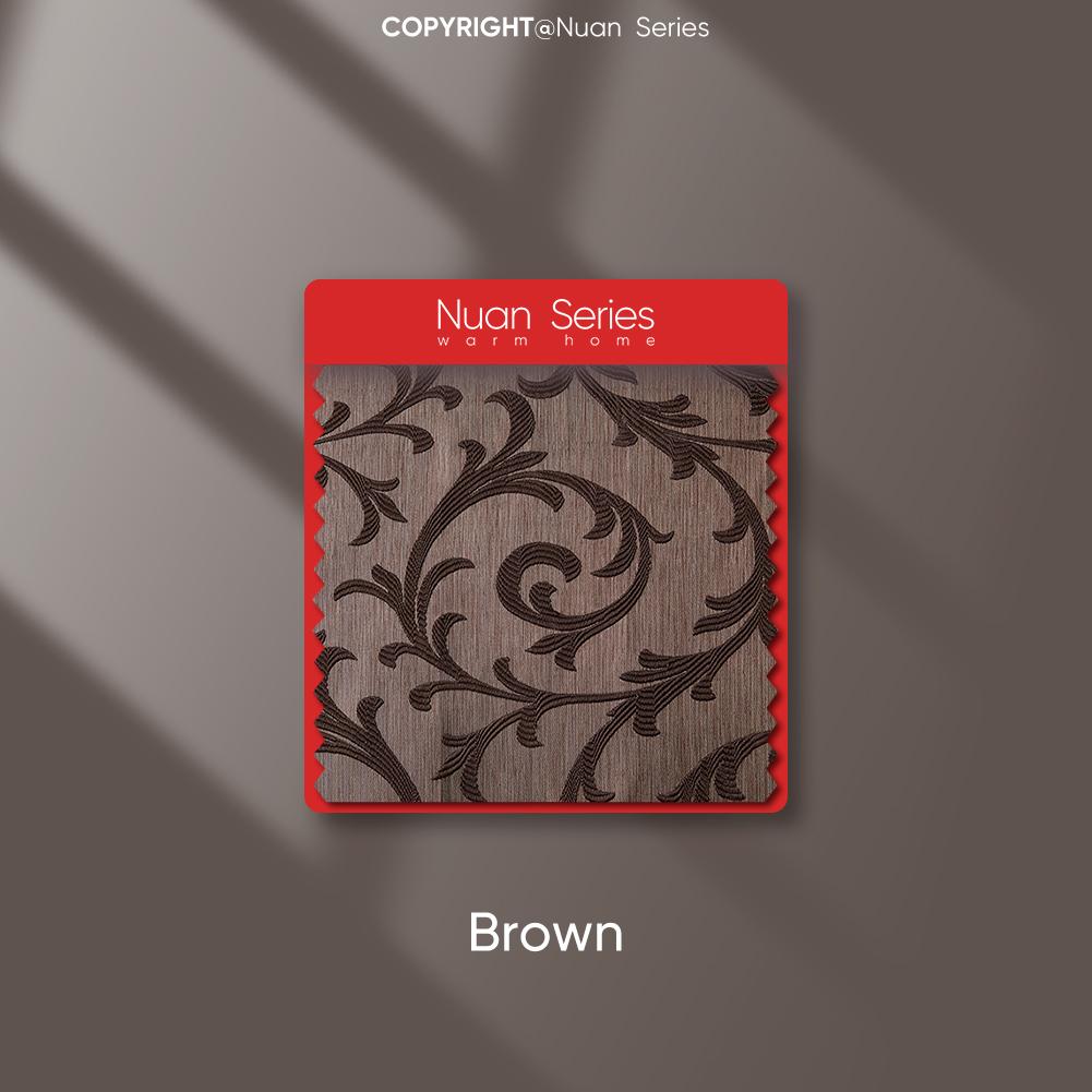 

1 шт. серия Nuan 50-60% затемнение коричневый европейский жаккард полузатемняющие шторы с балдахином для гостиной спальни домашний декор W132xL200cm+W132xL46cm коричневый