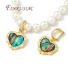 18K Real Gold Plated Heart Shell Charm With Bails For Pendants Making Accessories,DIY Necklace Findings,Charms For Jewelry