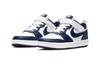Nike Court Borough 2 White Blue Low top Skateboard Shoes Children Aged 3 7 Years Old BQ5451-107