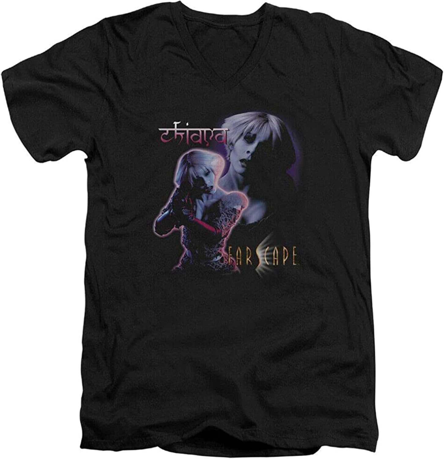 Farscape Chiana Adult V Neck Men T Shirt XL чёрный