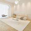 Creme Stil Schlafzimmer Dekor Plüschteppich Große Teppiche für Wohnzimmer Dicke Anti-Rutsch Lounge Bodenmatte Flauschiger Weicher Teppich für Arbeitszimmer