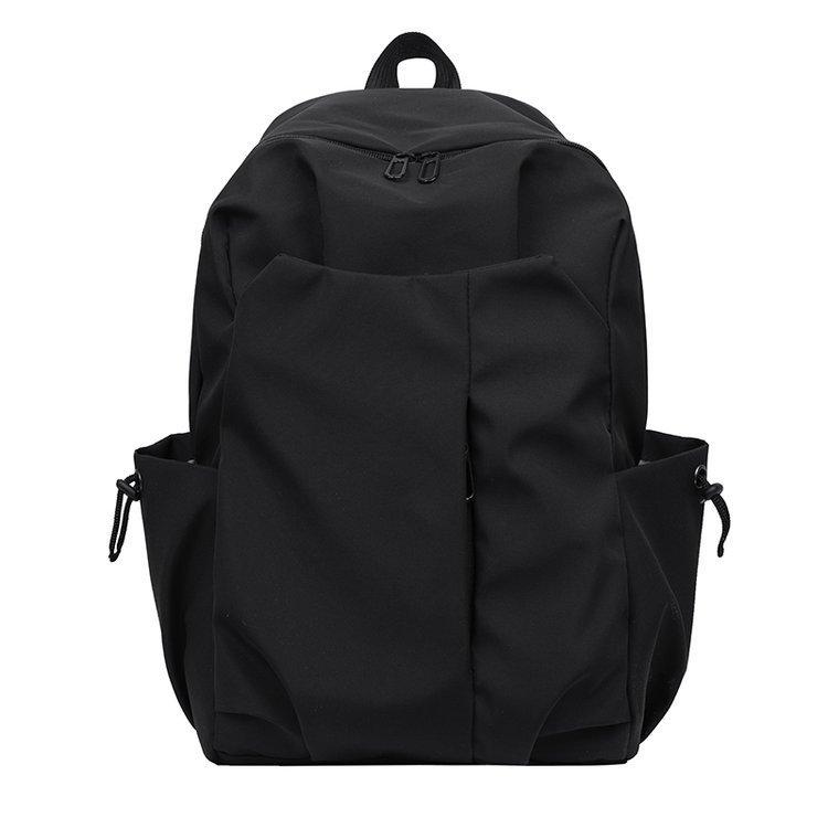College Student Schoolbag Couple Casual Backpack Women'S Winter Solid Color Simple Texture Solid Color Backpack