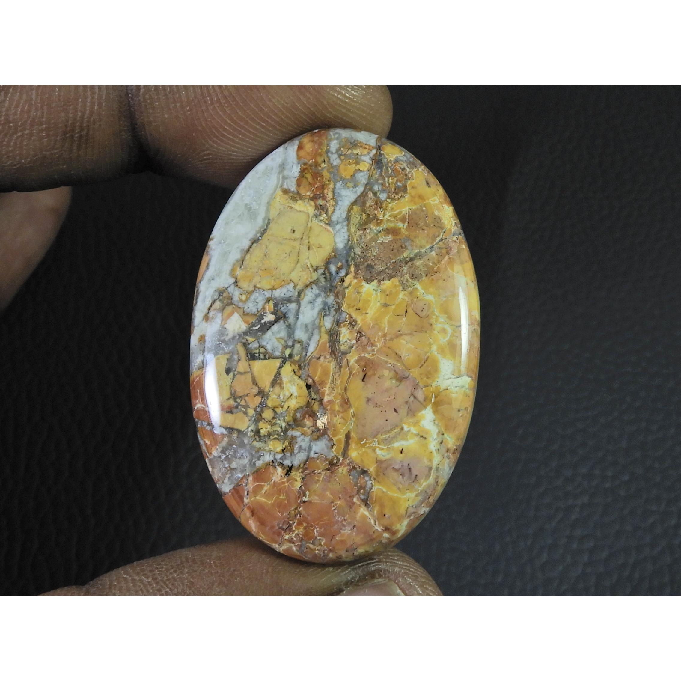 67Cts. Natural Maligano Jasper (28X41X06MM) Oval Cabochon Loose Gemstone B-268
