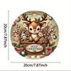 Retro Round Metal Tin Sign Wall Art Decor for Garage Kitchen