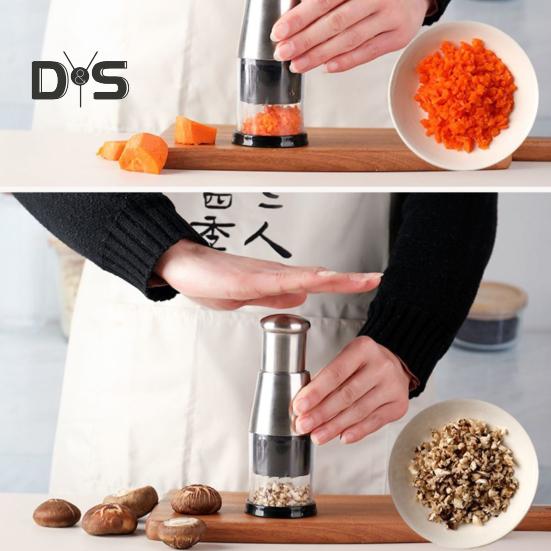 1/2 ks lis na česnek Ruční sekáček na potraviny z nerezové oceli Snadné čištění Sekáček na cibuli Protiskluzová rukojeť Sekáček na ořechy Kráječ zeleniny