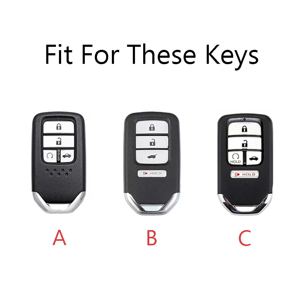 Carbon Fiber Car Key Fob Cover For Honda Accord Civic Crv Pilot Ridgeline Odyssey Passport Smart Remote Key Protector Accessorie