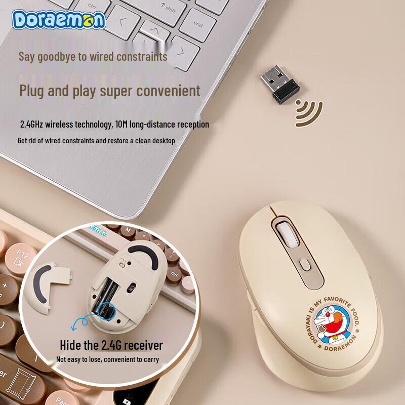 ROCK Doraemon J10 Wireless Gaming Keyboard and Mouse Combo