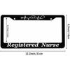 License Plate Frame Registered Nurse Stainless Steel License Plate Frame With 2 Holes & Free Screws 12.2 X 6.3 Inches