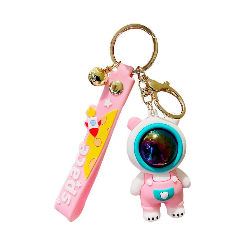 Space Charming Bear Keychain Silicone Pendant For Kids Couples Friends And