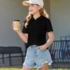 Short Sleeve Polo Shirt for Girls Classic Collar Design Soft Breathable Fabric Suitable for Daily Wear and School Uniform