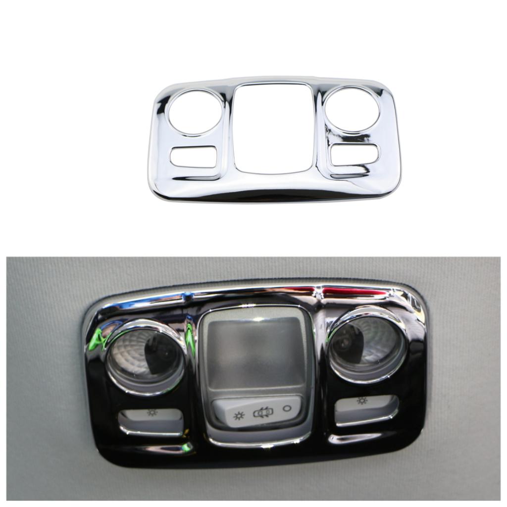 Front Reading Lamp Cover for Peugeot 2008 2014-2018 ABS Chrome Glossy Silver Reading Lights Trim Sticker Accessories