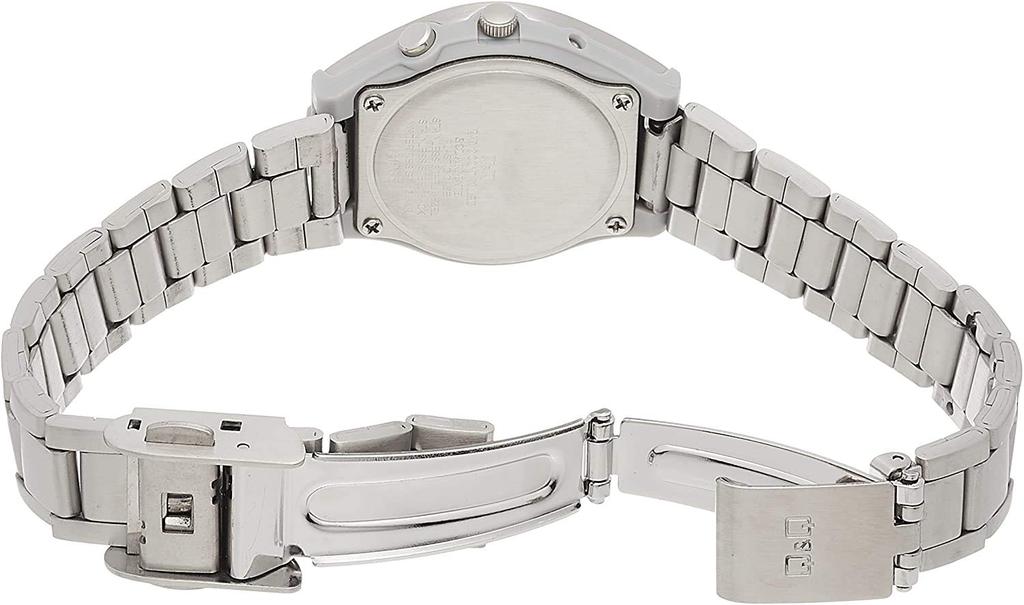 Cue Cue Silver 10 ATM Water Solar Powered & HJ01-204 Women's Watch, Resistant, Radio-Controlled,