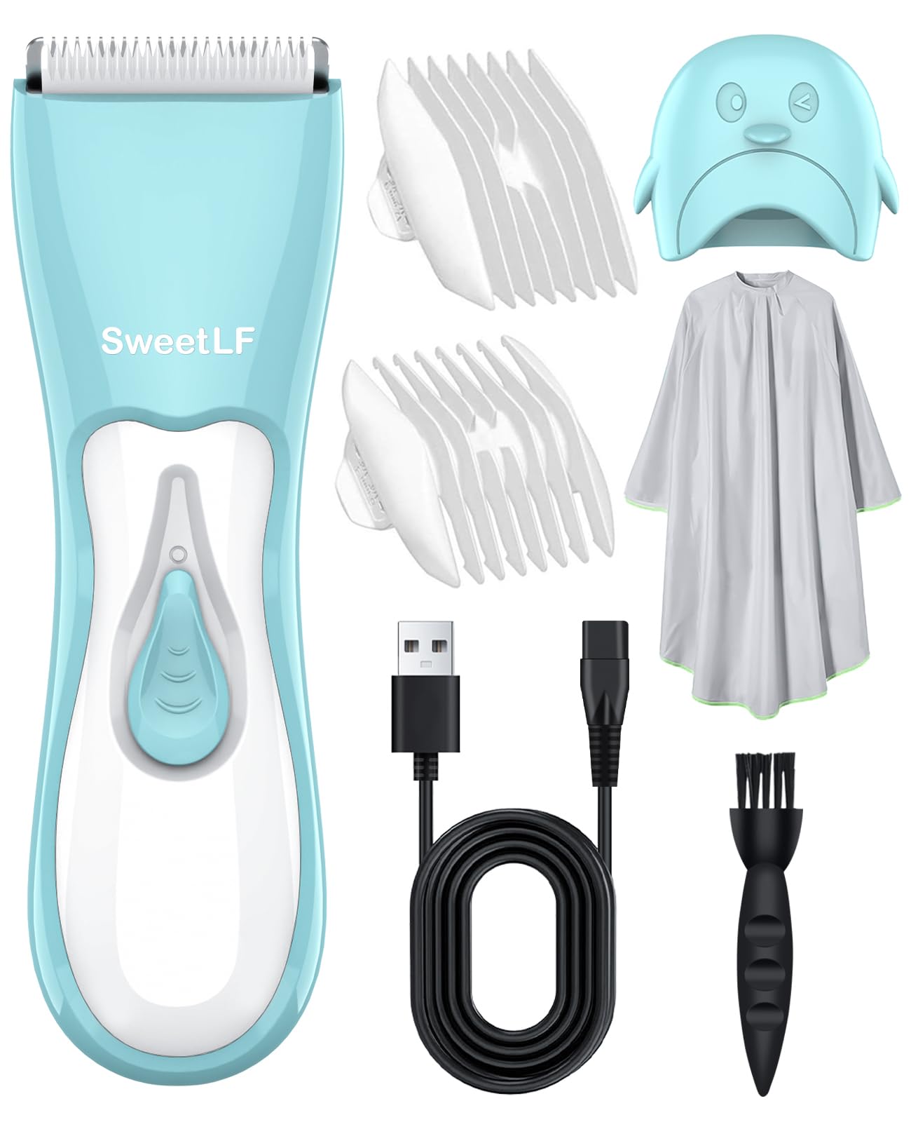 

SweetLF электрическая машинка для стрижки волос с направляющей расческой и 5 уровнями стрижки Низкий USB электрическая машинка для стрижки в виде милого пингвина для дома и бизнеса