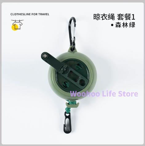 Portable Retractable Clothes Line for Travel Camping Windproof Invisible Outdoor Drying Line No Hole Needed for Business Trip