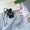 Lovely Plush Rabbits Bead Keychain Pendant Bag Fashion Women Backpack Handbag Charm Pendant Lovely Hangings Decoratin