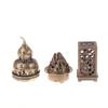 1 Piece Indoor Aromatherapy Home Ornament Square Vertical Incense Burner Small Xiangyun Alloy Incense Holder