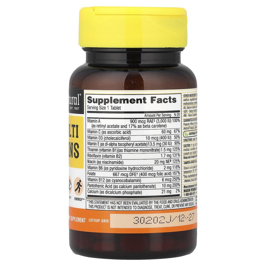 Mason Natural Mini Multivitamin, 100 Mini Tablets