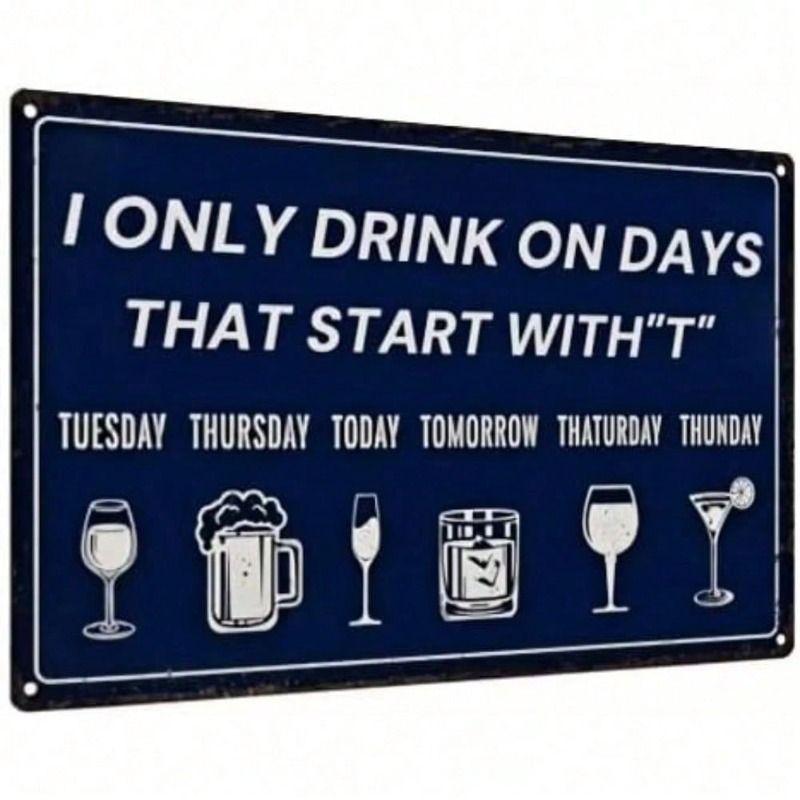 Retro Metal Wall Art Sign, Vintage Tin Poster for Bar Pub Garage Man Cave