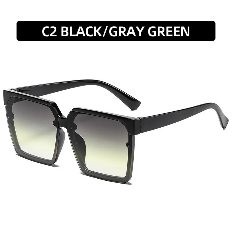 Lightweight Comfortable Durable High Quality Retro High End Stylish Oversized Square Shaped Female Women Men Sun Glasses