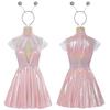 Adult Children Metal Laser Dress For Electric Music Events And Fantasy Themed Parties
