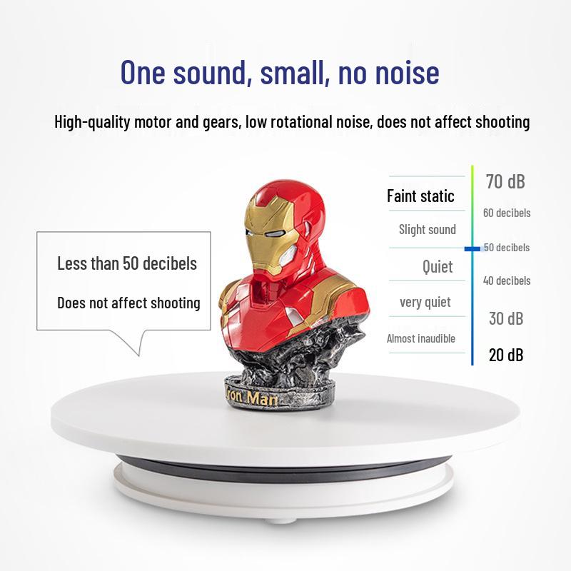 Automatic Rotating Display Stand for Live Streaming, E-commerce, Figurines, and Panoramic Photo/Video Shooting
