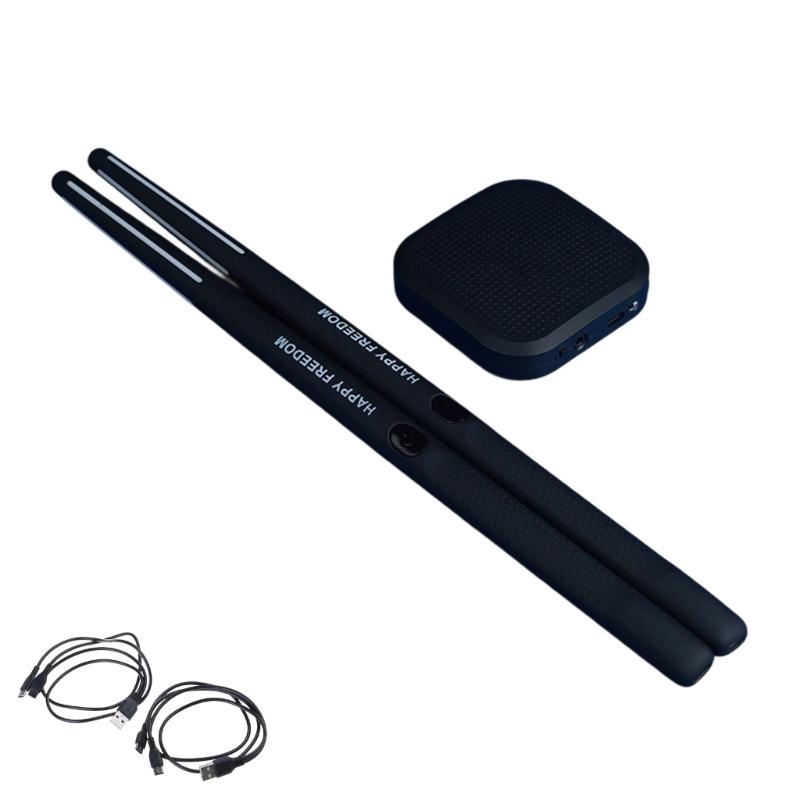 

Portable Pocket Drum Motion Sensing Electric Air Drum With Drumsticks Virtual Air Drum for Beginners Kids Enduring чёрный