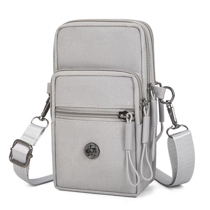 Women’s Mini Crossbody Phone Bag Waterproof Nylon Shoulder Bag Multi Pocket Small Messenger Purse Lightweight Travel Handbag