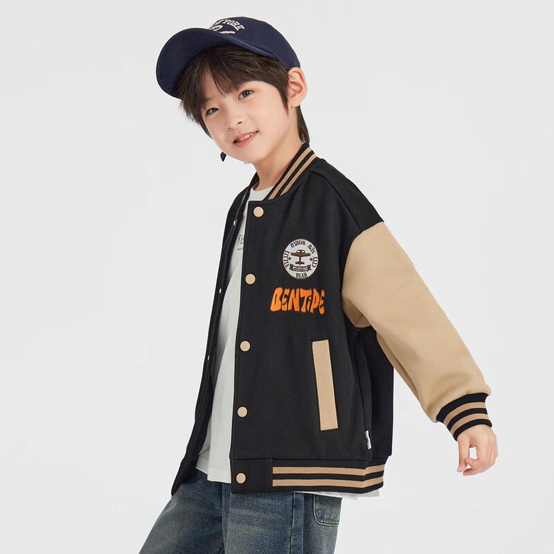 Duoduojia Boys' Sport Style Color-block Baseball Jacket