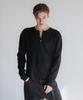Dekkoloso Veil Henley Neck Knit [Black]