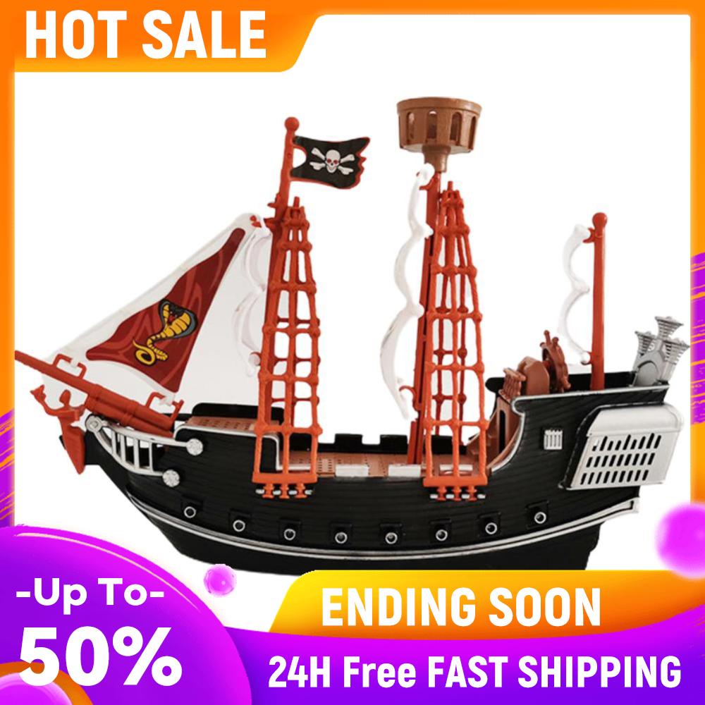 

10in Pirates Ship Exquisite Craftsmanship Pirate Model Toys Special Gift Ship Model Toy Scene Decor Prop for Home Kindergarten China Mainland