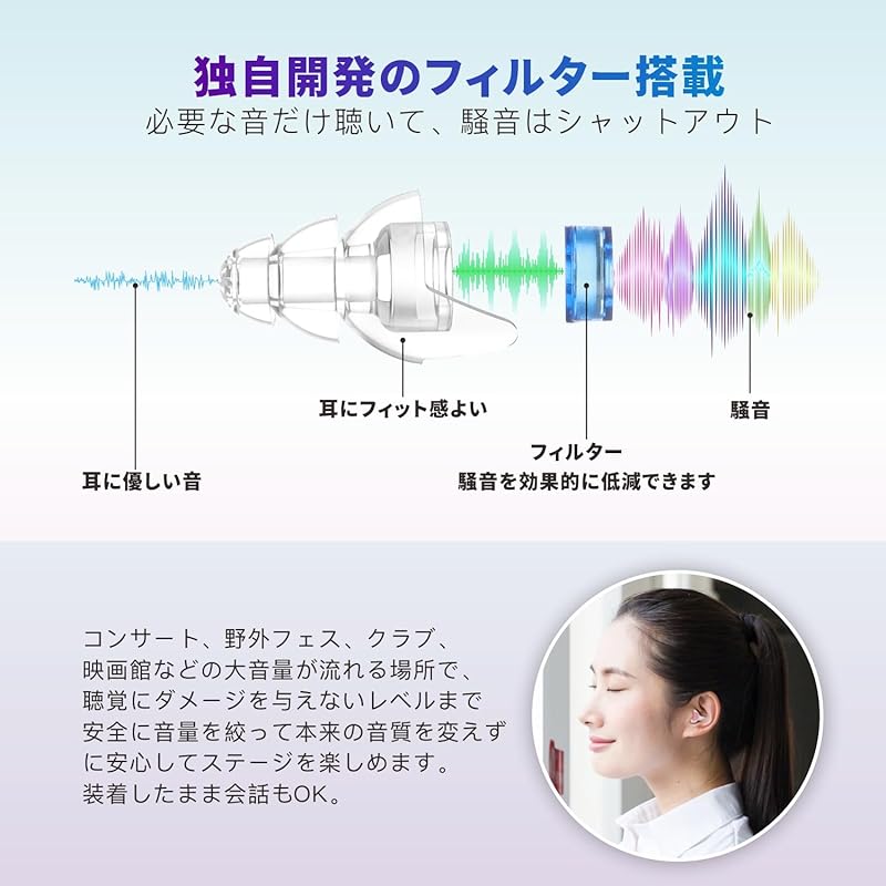live earplugs Quietide ear plugs live ear protector Hearing impairment prevention For people who enjoy loud music at concerts, festivals, clubs, etc.