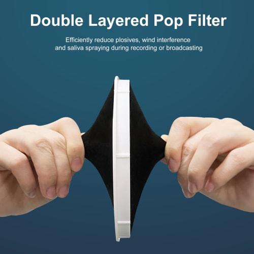 Marisflo Professional Microphone Isolation Ball with Dual-Layer Pop Filter and High-Density Foam for Superior Noise Cancellation