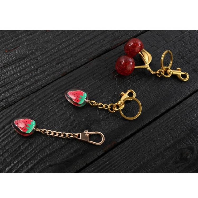 Strawberry Bag Charm Keychain Alloy Material Backpack Pendant for Daily Party