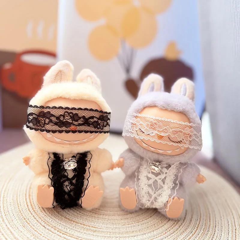 Sexy Oblečení pro 17cm Panenky Idol Labubu Plyšové Oblečení pro Panenky Kawaii Doplňky Korea Kpop Exo Mikina Oblečení Outfit Bez Panenky