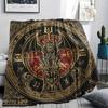 Viking Animal Patterns Print Flannel Blanket High Quality Comfortable for All Seasons Home Decor Warmth and Comfort Perfect for Christmas Gifts