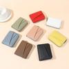 Short PU Leather Wallet Multiple Card Slots Organ Card Holder Gift Coin Pouch Daily