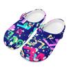 Printed Slip On EVA Clogs Women Men Lightweight Breathable Garden Shoes Beach Pool Bathroom Home Casual Sandals Travel Wear