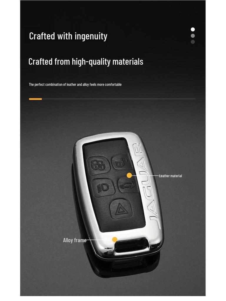 Jaguar Key Case: Compatible with XEL, XFL, F-Pace, XJL, XF, XE, F-Type 2022 Models – Luxury Shell Buckle Bag