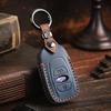 Smasol Subaru and Impreza Genuine Leather Key Case with Trunk Button and Levorg Forester Crosstrek, Forester, Levorg, 3-Button Compatible, Men's