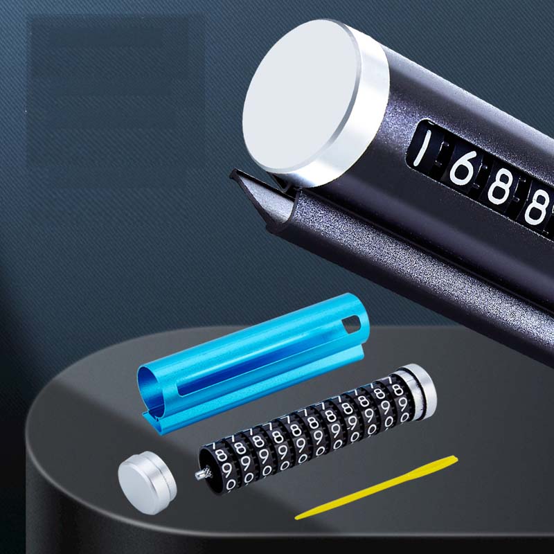 Metal Car Temporary Parking Card Universal Rotate Phone Number Plate Aluminum Stickers Park Stop In Car-styling Auto Accessories
