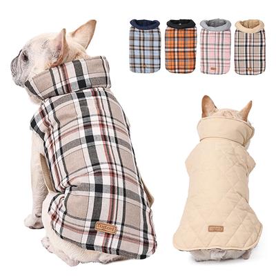 Dog Warmer Clothes Waterproof Dog Jacket Classic Plaid Soft Padded Warm Pet Coat For Medium Large Dogs French Bulldog Coat