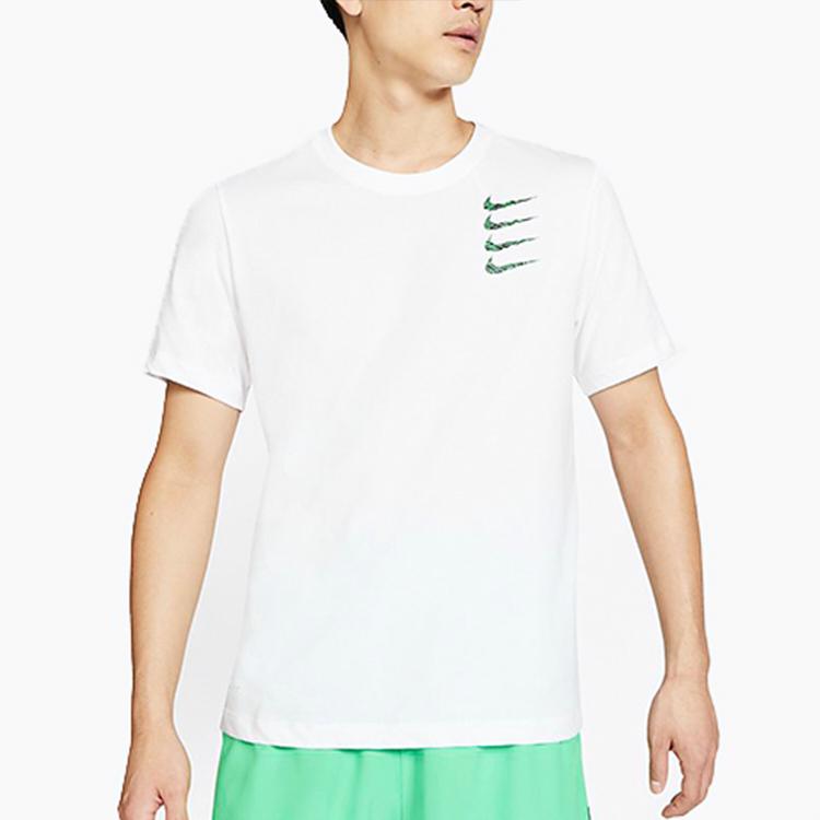 Nike Four-Hook Logo Crew Neck T-Shirt Men Tops White CT6465-100