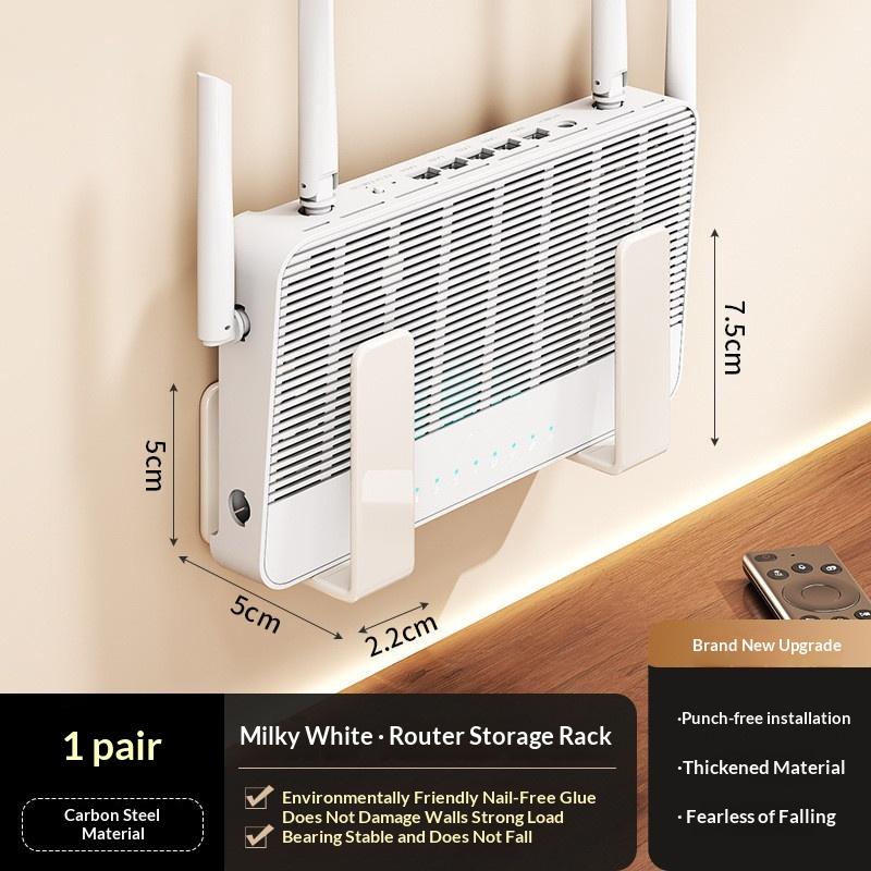 

Wall Mount Router Power Strip Holder Carbon Steel Multifunctional Wifi Placement Rack Space Saving No Drill Wall Support Bracket