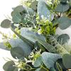 Dremisland Green Eucalyptus Wreath with Welcome Sign 22in Spring Summer Artificial Eucalyptus Wreath for Front Door Polytype Leaves Wreath for Wall