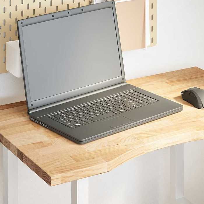VidaXL Untreated Solid Oak Rectangular Desk Top, Kitchen Worktop, Worktop 4009007