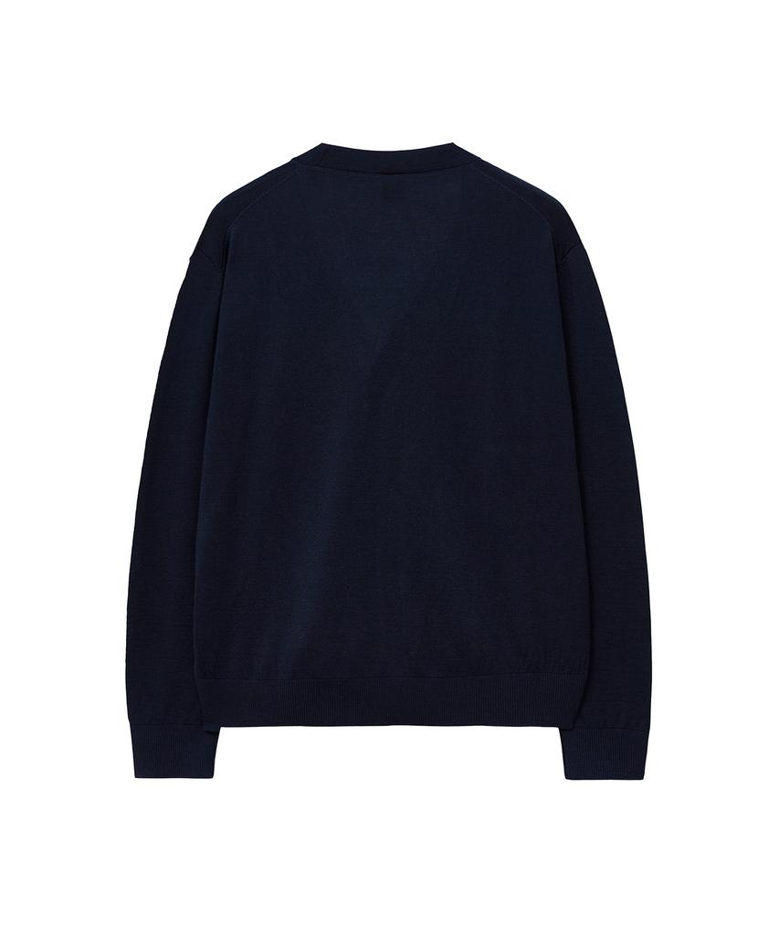 Iolo Royal V-Neck Cardigan_Navy