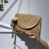 Yogodlns Vintage Handmade Crossbody Bag Straw Bags Designer Beach Bag Girls Bag Small Bohemian Straw Bag