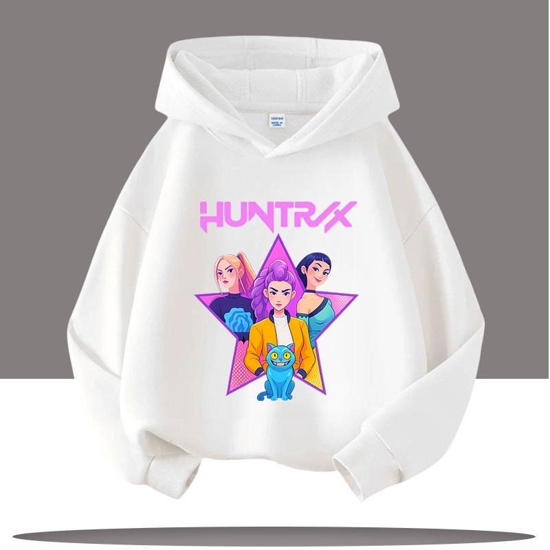 KPop Łowcy Demonów Bluza z Kapturem Moda Rumi Bluza Pulower Uroczy Długi Rękaw Jesień Chłopcy Dziewczęta Kreskówka Y2K Bluza Sportowa