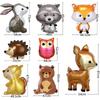 Animal Foil Balloons Large Jungle Birthday For Forest Theme Party, 8Pcs