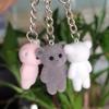 Handmade Kitten Cat Charm Keychains Lovely Ornament Women Car Keyring Backpack Handbag Charm Pendant Keys Holder
